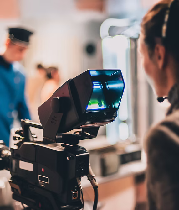 Video camera on a film set
