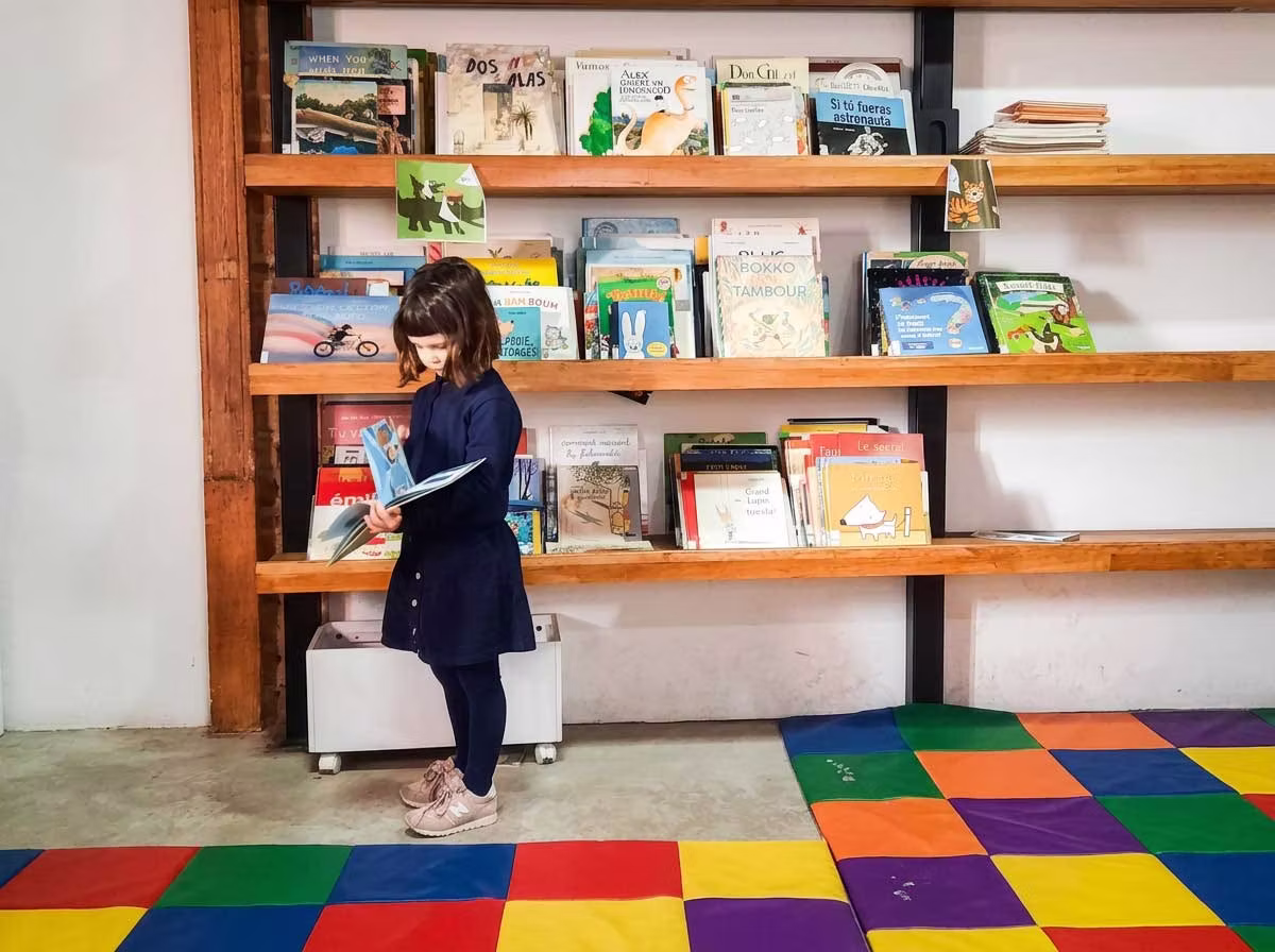 girl reading a book